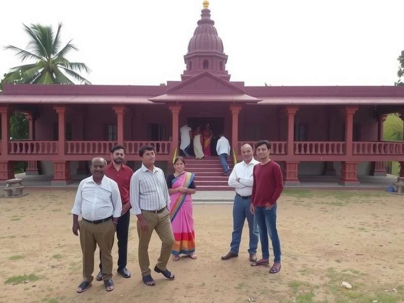 Players gathering for a real-world temple tour Tamil Nadu Temple Trek Community Event